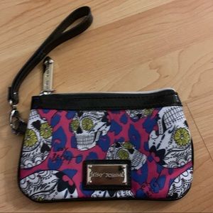 Betsy Johnson Sugar Skull Wristlet